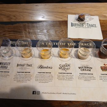 Buffalo Trace Distillery - The tasting menu! - Distilleries Near Me - Frankfort, Kentucky