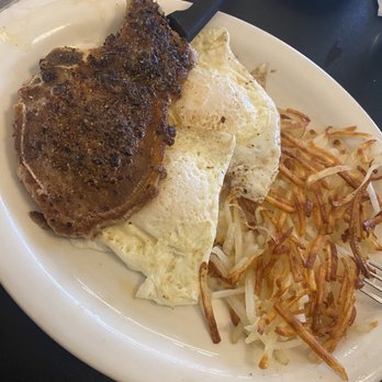 Copper Kettle Cafe - Pork chop and eggs - Cafes Near Me - Odessa, Texas