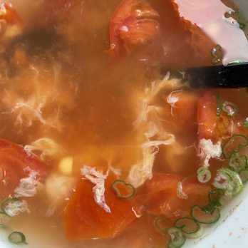 Qin Cuisine - Tomato egg drop soup - Dim Sum Near Me - Anaheim, California Qin Cuisine - Tomato egg drop soup - Dim Sum Near Me - Anaheim, California