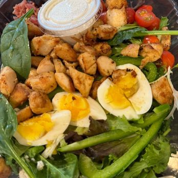 EATaliano - Cobb salad topped with grilled chicken - the only redeeming thing we ordered.  I mean, how could you go wrong with a salad? - Pizza Near Me - Ashburn, Virginia