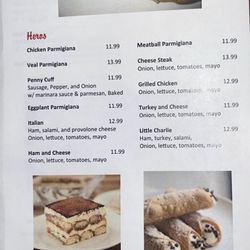 Little Charlie’s Pizzeria - Menu as of June 2024