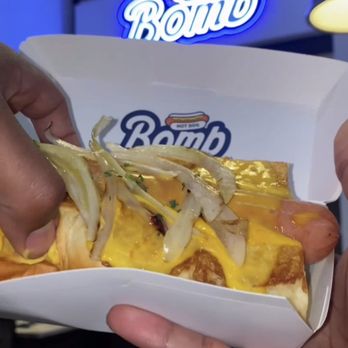 Bomb Hot Dog - Cheese Dog - New American Near Me - Los Angeles, California