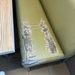 All of the booth seats look like this. All of the booth seats look like this.