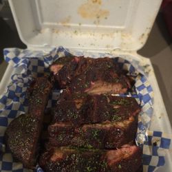 Harris Mississippi Soul BBQ - Half slab of ribs fall off bone