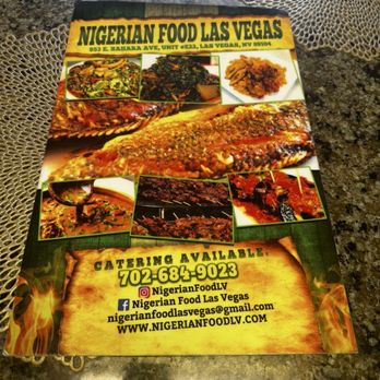 Nigerian Food - Fake menu - African Near Me - Las Vegas, Nevada