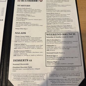 Albert's Restaurant - Menu - American Near Me - San Diego, California Albert's Restaurant - Menu - American Near Me - San Diego, California