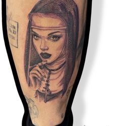 Seven Eyes Tattoo and Piercing - Nun by Justin
@justinbillingstattoo
