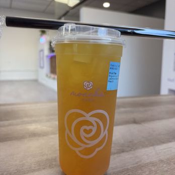 Moncha Cafe - Mango green tea. Good mango flavor. Could have more of a tea flavor. - Bubble Tea Near Me - Rosemead, California