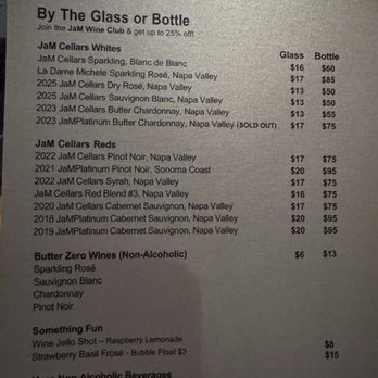 JaM Cellars - Drinks menu - Wine Tasting Room Near Me - Napa, California JaM Cellars - Drinks menu - Wine Tasting Room Near Me - Napa, California