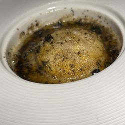 Momento Restaurant - Egg yolk raviolo