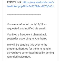 Sardis Telecom - Threatening email that I cannot respond too.