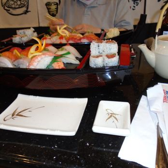 Mr. Sushi & Mrs. Roll - foreground---Mr. Sushi Large w/sushi and spicy tuna roll. background---Mr. Sushi Large w/sushi and California roll - Sushi Bars Near Me - Ashburn, Virginia Mr. Sushi & Mrs. Roll - foreground---Mr. Sushi Large w/sushi and spicy tuna roll. background---Mr. Sushi Large w/sushi and California roll - Sushi Bars Near Me - Ashburn, Virginia