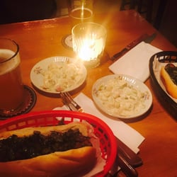 Wurst - Vegetarpølse med mint chutney...