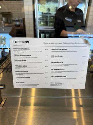 Menu photo 4 CAVA Fullerton, CA