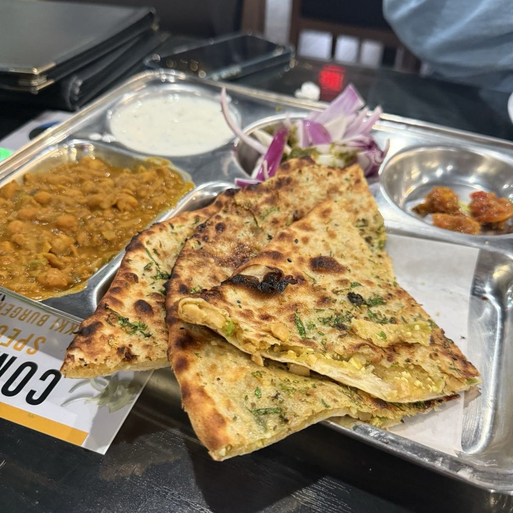 The Amritsar Kulchi with everything in the tray for just 11.99!!!' The Amritsar Kulchi with everything in the tray for just 11.99!!!'