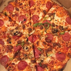 Domino's Pizza - Really? Where is the toppings? Virtually no peppers, mushrooms, sausage and certainly no extra cheese.