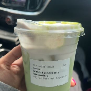 Elevated Coffee & Tea - Matcha blackberry dreamsicle - Coffee & Tea Near Me - Richardson, Texas Elevated Coffee & Tea - Matcha blackberry dreamsicle - Coffee & Tea Near Me - Richardson, Texas