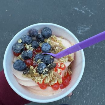 Top a Lot Yogurt Gilroy - passion guava , add blueberries, strawberries, granola - Ice Cream & Frozen Yogurt Near Me - Gilroy, California Top a Lot Yogurt Gilroy - passion guava , add blueberries, strawberries, granola - Ice Cream & Frozen Yogurt Near Me - Gilroy, California
