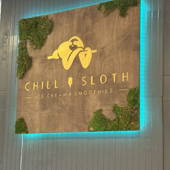 Chill Sloth Ice Cream And Smoothies - Shop sign inside - Ice Cream & Frozen Yogurt Near Me - Wiggins, Mississippi Chill Sloth Ice Cream And Smoothies - Shop sign inside - Ice Cream & Frozen Yogurt Near Me - Wiggins, Mississippi