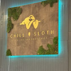 Chill Sloth Ice Cream And Smoothies - Shop sign inside