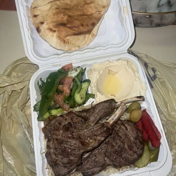 Dvine Mediterranean Experience - Lamb Chops with hummus and Veggie - Mediterranean Near Me - Orange, California Dvine Mediterranean Experience - Lamb Chops with hummus and Veggie - Mediterranean Near Me - Orange, California