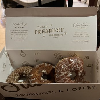 Sidecar Doughnuts & Coffee - Susie's Blueberry Pancake, Madagascar Vanilla Bean Glazed, Butter and Salt - Donuts Near Me - Costa Mesa, California