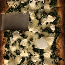 Large 18" Sicilian White Pizza with Spinach Large 18" Sicilian White Pizza with Spinach
