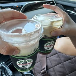 Strawberry matcha and cold brew with Irish cream Strawberry matcha and cold brew with Irish cream