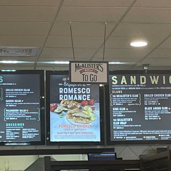 McAlister's Deli - Menu board - Sandwiches Near Me - Biloxi, Mississippi