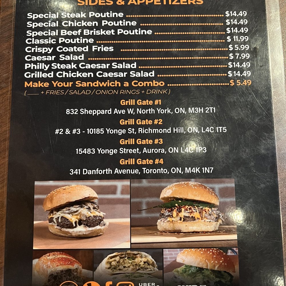 Grill Gate - Menu, as of May 2022 - Canadian (New) Near Me - Toronto, Ontario Grill Gate - Menu, as of May 2022 - Canadian (New) Near Me - Toronto, Ontario