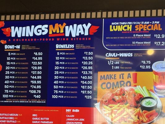 Menu photo 2 Wings My Way Wheat Ridge, CO