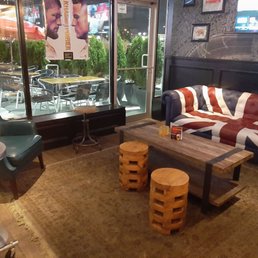 Friends style hangout area at the front of the pub. Cheers!