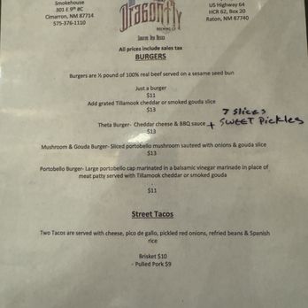 Blü Dragonfly Brewing - Menu - Brewpubs Near Me - Cimarron, New Mexico