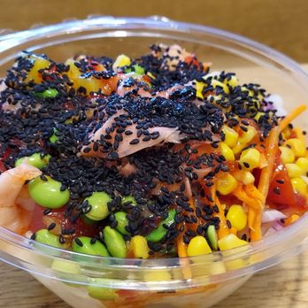 Poke Poke - Large poke bowl, spicy tuna, spicy salmon, regular tuna, and shrimp. - Poke Near Me - Cocoa Beach, Florida Poke Poke - Large poke bowl, spicy tuna, spicy salmon, regular tuna, and shrimp. - Poke Near Me - Cocoa Beach, Florida