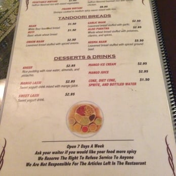 Punjab Kabab House - Menu - 3 of 3 - Indian Near Me - San Francisco, California