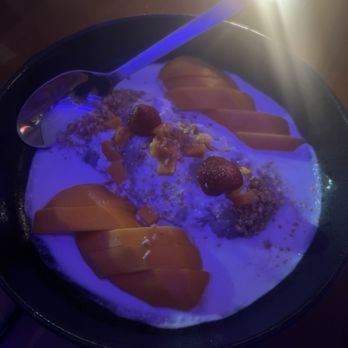 Krok - Mango sticky rice with strawberry compote - Thai Near Me - Las Vegas, Nevada Krok - Mango sticky rice with strawberry compote - Thai Near Me - Las Vegas, Nevada