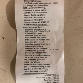 Techy Hialeah - My actual receipt. As proof - Mobile Phone Repair Near Me - Hialeah, Florida