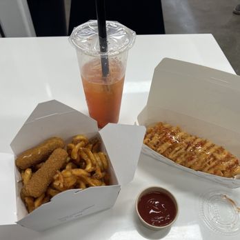 Devil & Angel Desserts - R2. Strawberry Mango Curly Fries Half and half ramen corn dog - Ice Cream & Frozen Yogurt Near Me - Walnut Creek, California Devil & Angel Desserts - R2. Strawberry Mango Curly Fries Half and half ramen corn dog - Ice Cream & Frozen Yogurt Near Me - Walnut Creek, California