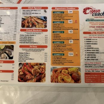 Cajun Crackin - Menu - Seafood Near Me - North Las Vegas, Nevada Cajun Crackin - Menu - Seafood Near Me - North Las Vegas, Nevada