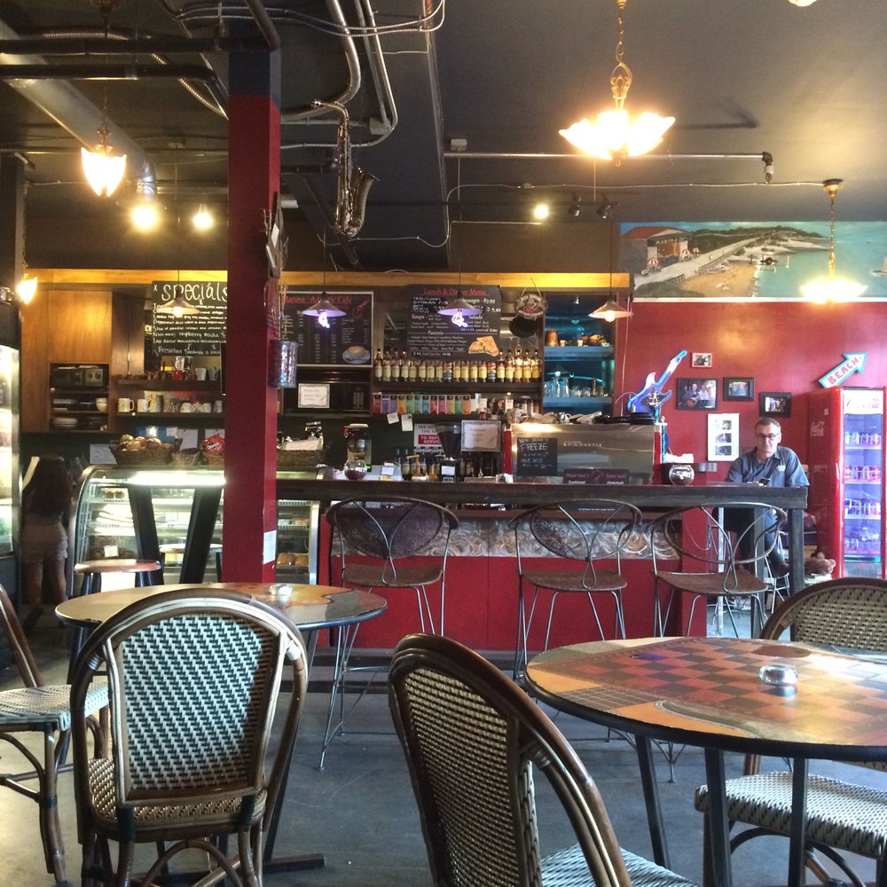 Marino Adriatic Cafe - Some of the tables have chessboards. - Sandwiches Near Me - Portland, Oregon