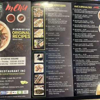 Hue Restaurant - Menu (June 2024) - Vietnamese Near Me - San Jose, California Hue Restaurant - Menu (June 2024) - Vietnamese Near Me - San Jose, California