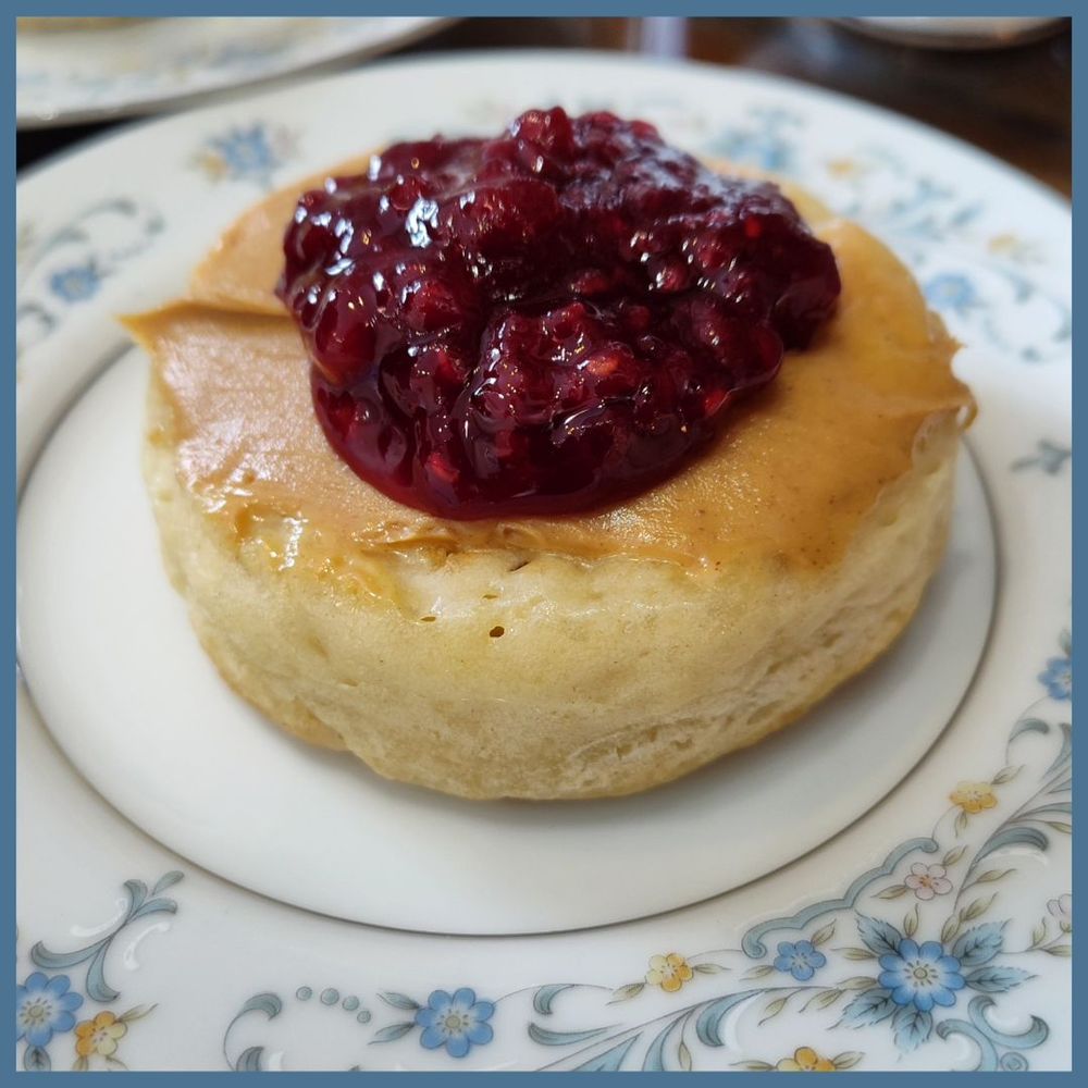 CRUMPETS - Crumpet with peanut butter and homemade raspberry jam - Cafes Near Me - Rochester, New York