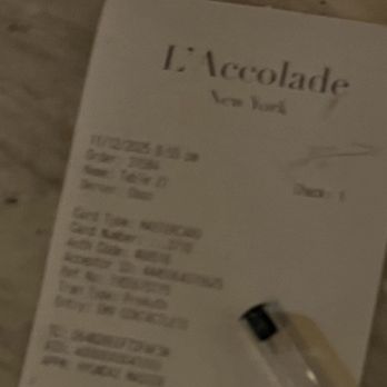 L'Accolade - Bill - French Near Me - New York, New York L'Accolade - Bill - French Near Me - New York, New York