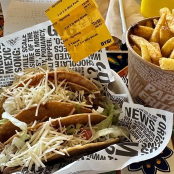 Guzman y Gomez - Schaumburg - Three tacos and Seasoned Fries - Mexican Near Me - Schaumburg, Illinois Guzman y Gomez - Schaumburg - Three tacos and Seasoned Fries - Mexican Near Me - Schaumburg, Illinois