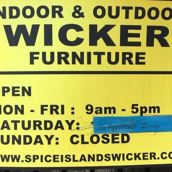 Spice Islands Wicker - Open to the public M-F, 9-5; Sat by appt; Sunday closed - Furniture Stores Near Me - Owings, Maryland Spice Islands Wicker - Open to the public M-F, 9-5; Sat by appt; Sunday closed - Furniture Stores Near Me - Owings, Maryland