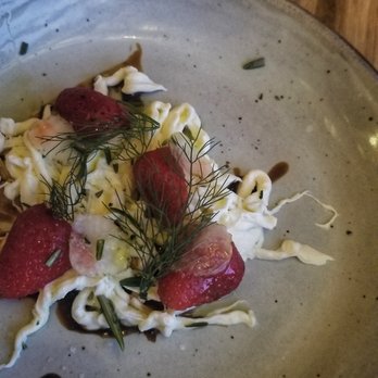 The Baker’s Table - burrata plate w/red and green strawberries - New American Near Me - Newport, Kentucky The Baker’s Table - burrata plate w/red and green strawberries - New American Near Me - Newport, Kentucky