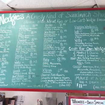 Wedgies - Wedgies sandwich board menu. - Sandwiches Near Me - Southern Pines, North Carolina Wedgies - Wedgies sandwich board menu. - Sandwiches Near Me - Southern Pines, North Carolina