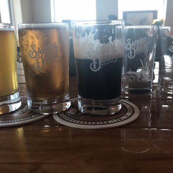 Saloon Door Brewing - Beer flight: Tasty AF is great (and I'm not usually a fan of the stouts), I also enjoyed trying the Strawberry stout. - Breweries Near Me - Webster, Texas