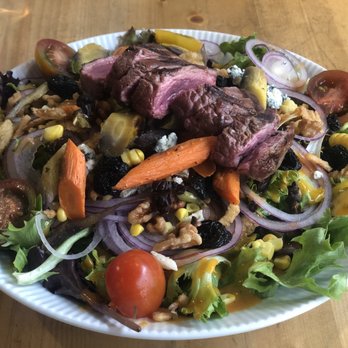 Fork & Fig - Roasted Carrot salad with flank steak - Burgers Near Me - Albuquerque, New Mexico Fork & Fig - Roasted Carrot salad with flank steak - Burgers Near Me - Albuquerque, New Mexico