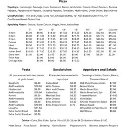 Dimaggio's Pizza - Menu